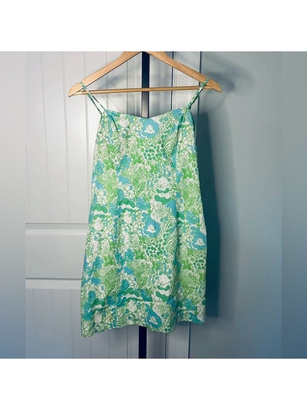 Lily Pulitzer McCallum Floral mini dress green/blue size 0. EUC - Picture 2 of 7